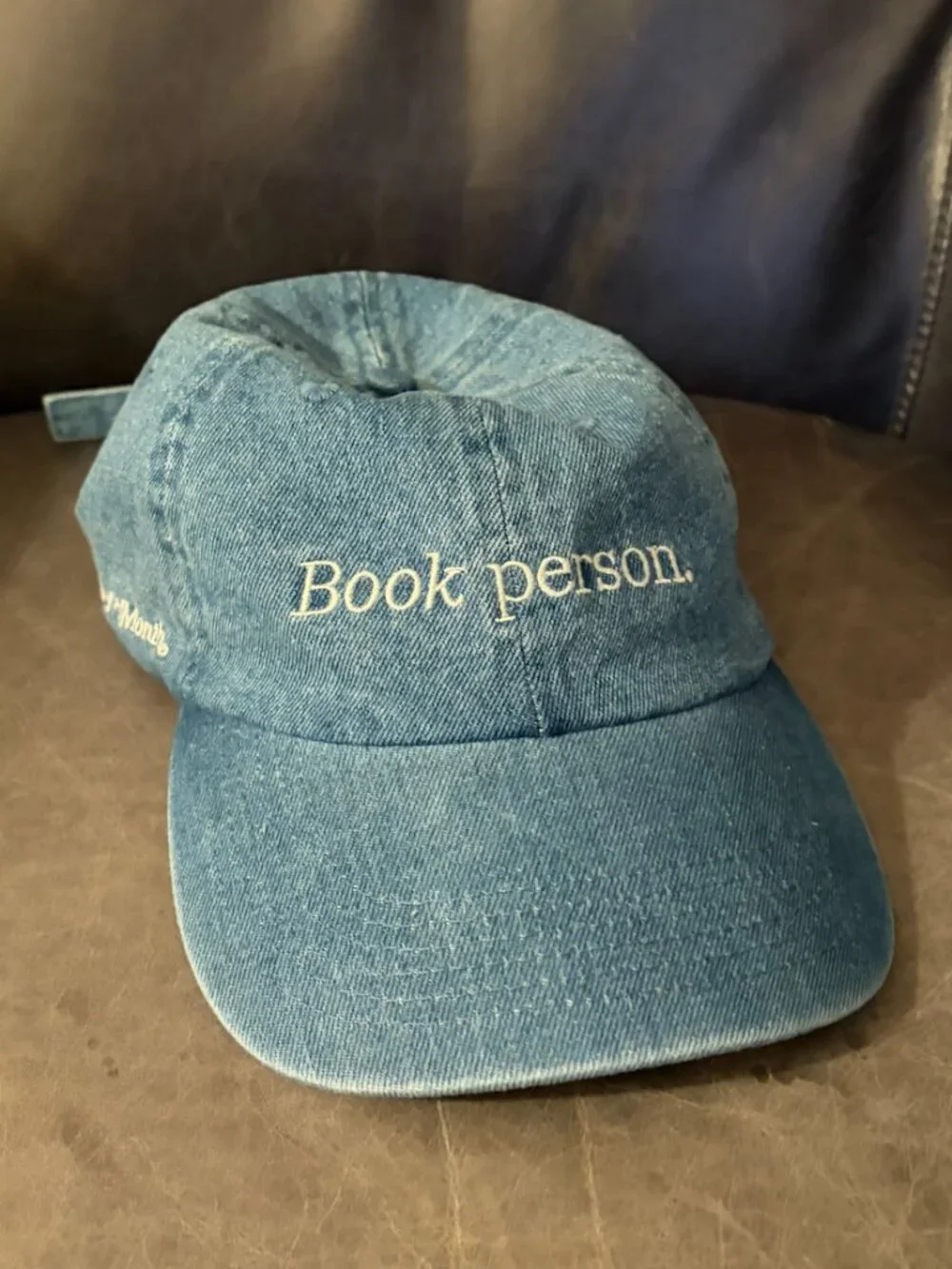 Book Person Denim Baseball Cap